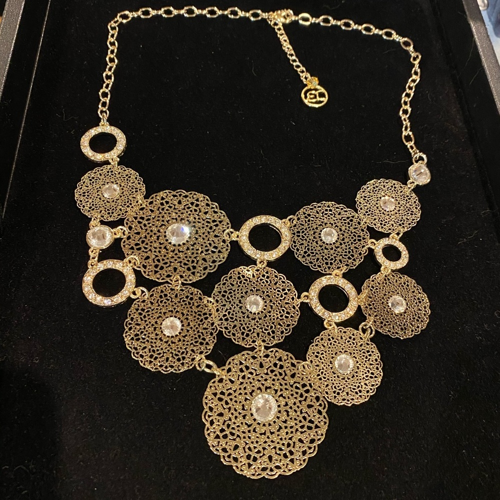 Erica Lyons signed statement necklace filigree - Picture 1 of 6
